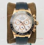 Swiss Replica Rolex Daytona VRF 7750 Chrono Watch Rose Gold Oysterflex Strap